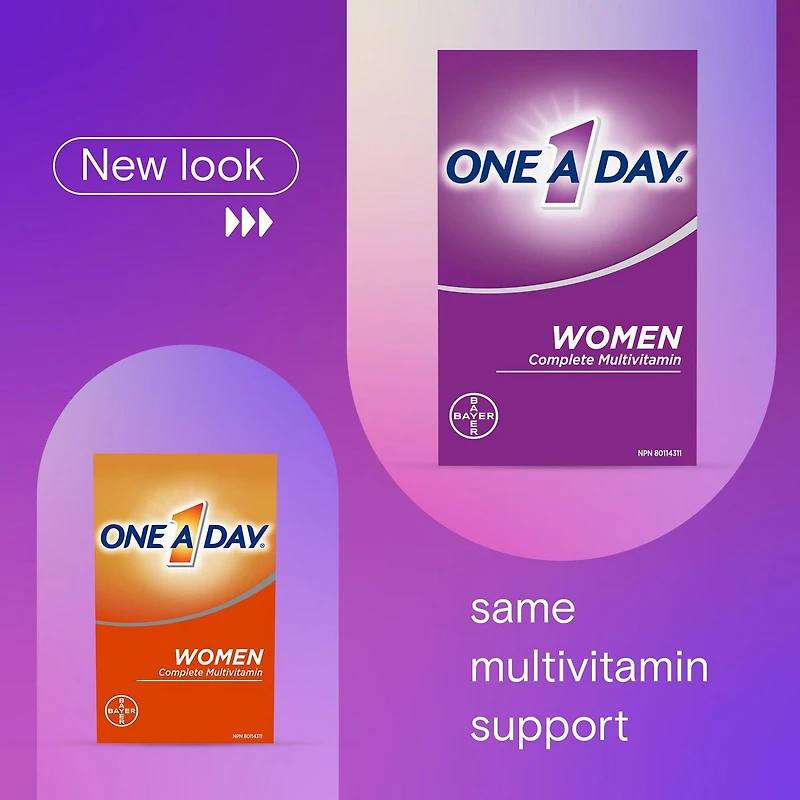 Multivitamines One A Day pour femmes – Vitamines quotidiennes pour femmes – Multivitamines pour femmes avec vitamines A, C et D, zinc pour le soutien immunitaire, vitamines E et B12, biotine, calcium et fer