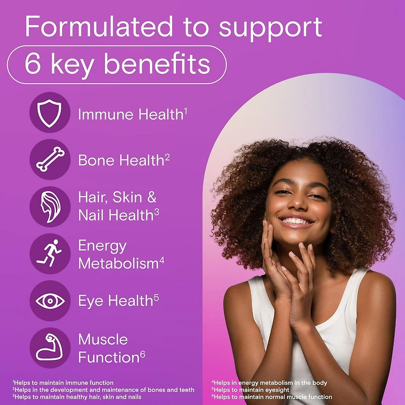 Multivitamines One A Day pour femmes – Vitamines quotidiennes pour femmes – Multivitamines pour femmes avec vitamines A, C et D, zinc pour le soutien immunitaire, vitamines E et B12, biotine, calcium et fer
