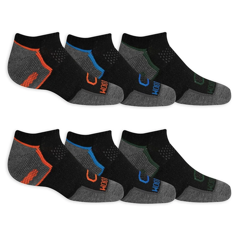 Fruit of the Loom Boy's 6 Pack No Show Socks