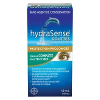 hydraSense Complete Eye Drops, For Dry Eyes, Immediate Comfort and Intense Relief, Preservative Free, Naturally Sourced Lubricant, 10 mL