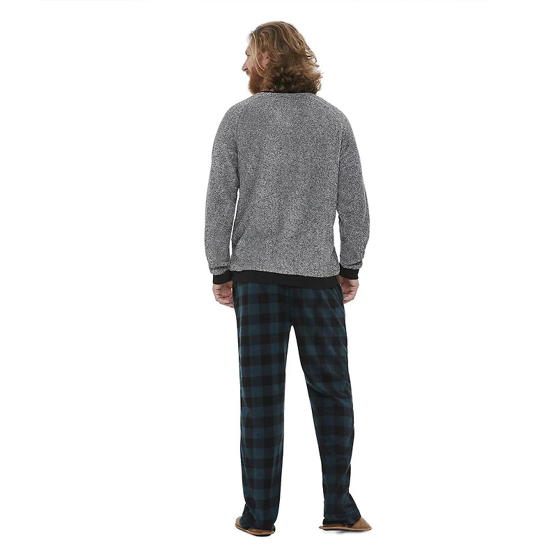 George Men's Microfleece Pajamas 2-Piece Set