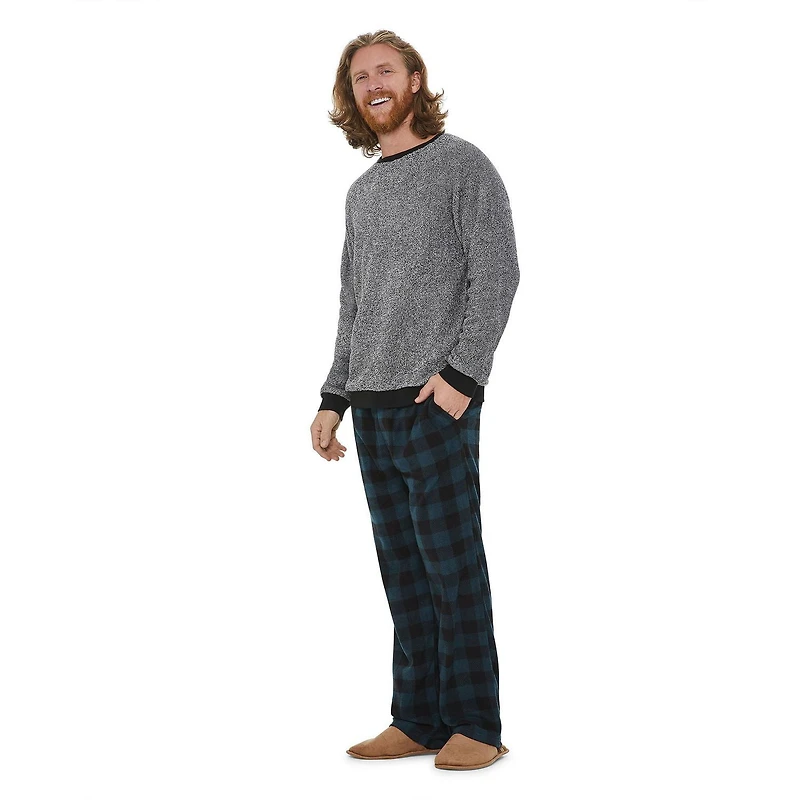 George Men's Microfleece Pajamas 2-Piece Set