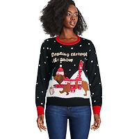 Chandail de Noël avec motif lumineux George pour femmes