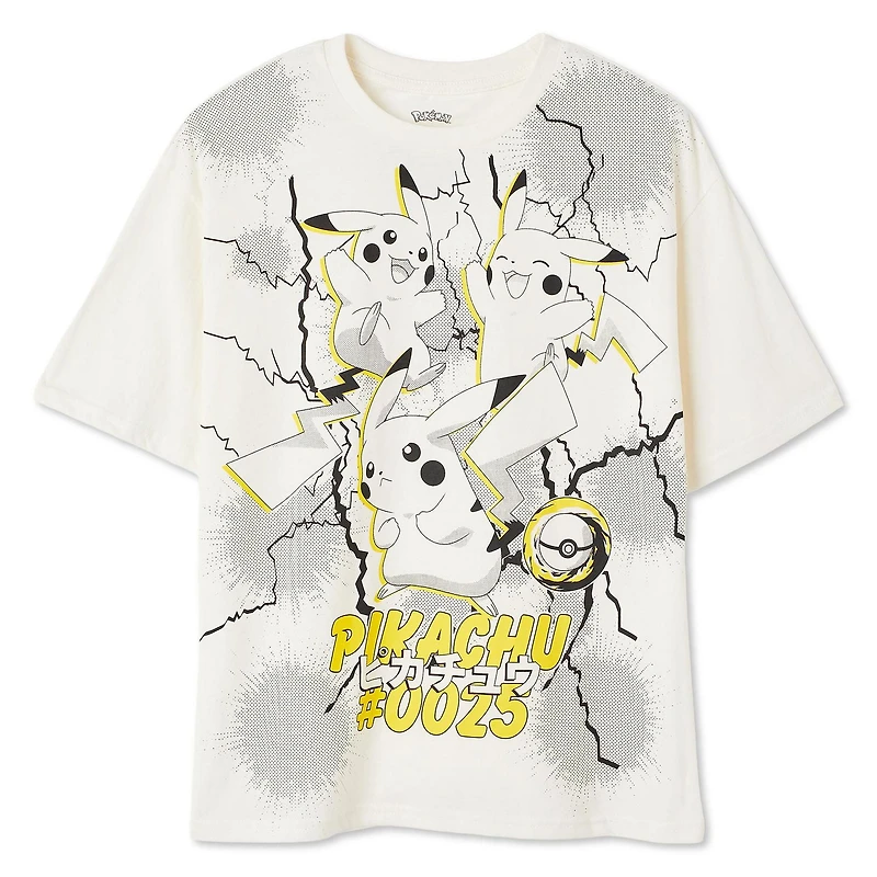 Pokemon Boys' Pikachu Tee, Sizes XS-XL