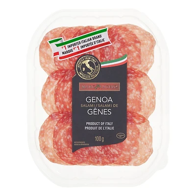 Marcangelo Genoa Salami, sliced, imported from Italy