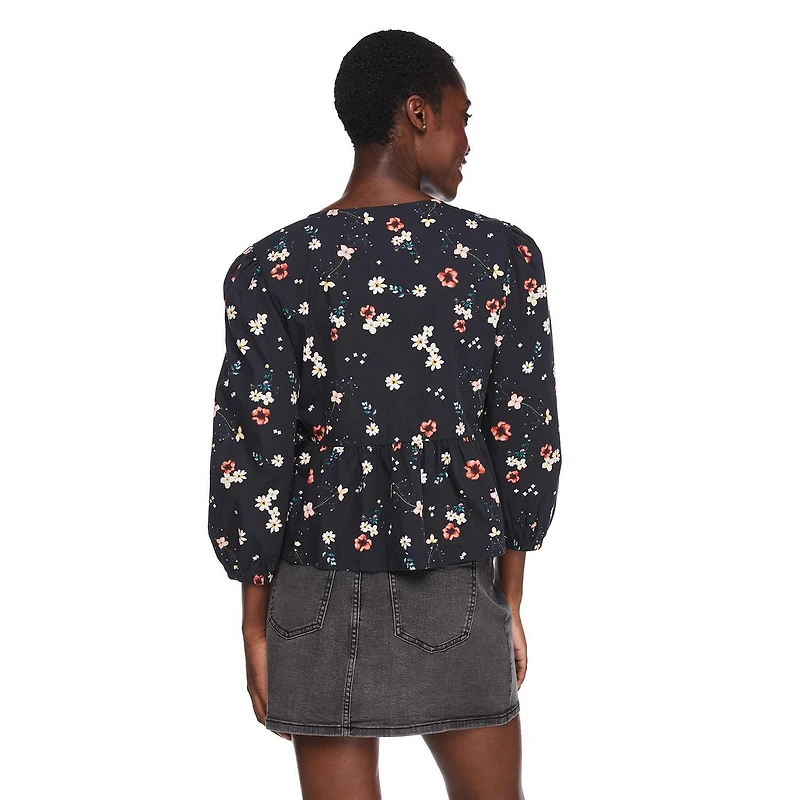 Haut à imprimé noué l’avant George pour femmes