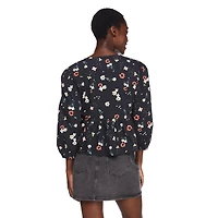 Haut à imprimé noué l’avant George pour femmes