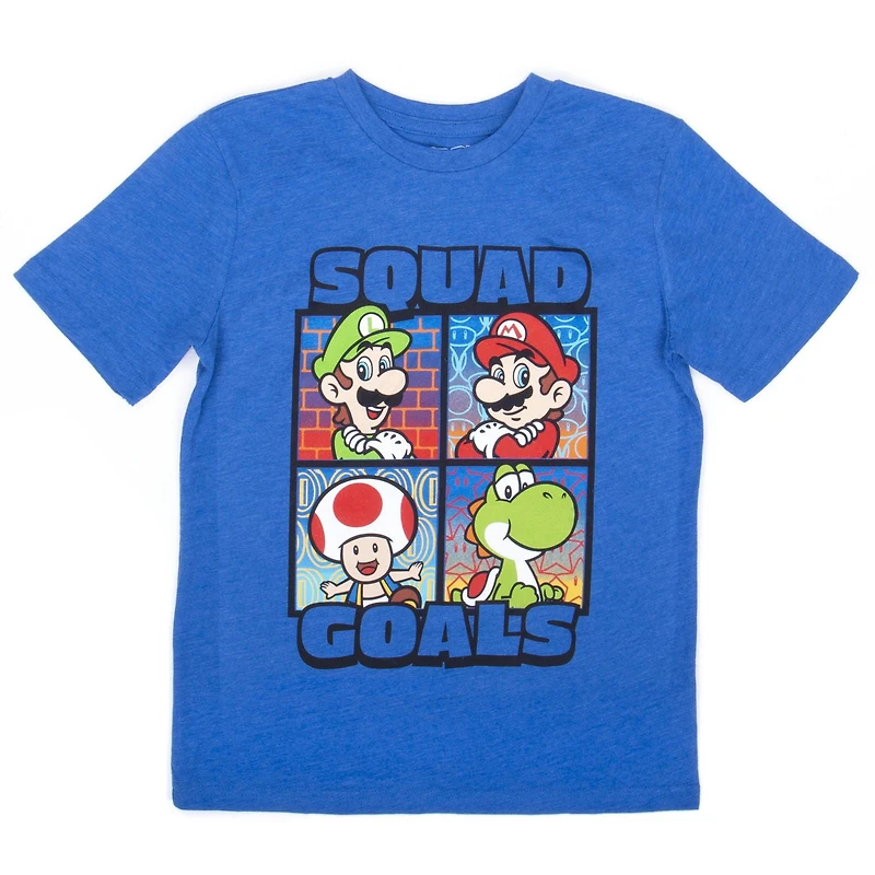 Super Mario Boy's Short Sleeve T-Shirt