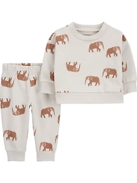 Carter's Child of Mine Baby Boys' Elephant 2-Piece Set