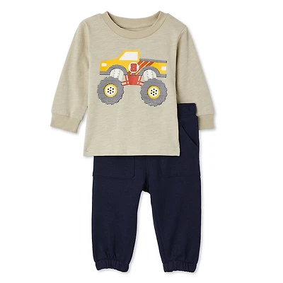 Ensemble 2 pièces avec t-shirt à imprimé graphique George pour bébés garçons