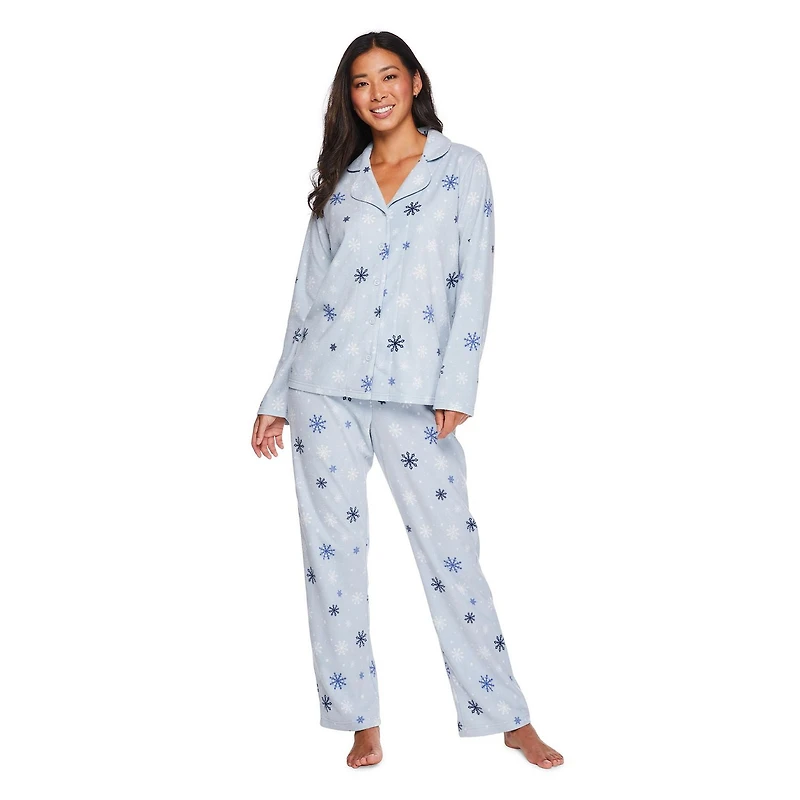 George Women's Notch Collar Pajama 2-Piece Set