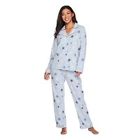 George Women's Notch Collar Pajama 2-Piece Set