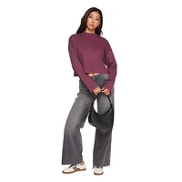 Haut écourté à col droit George pour femmes