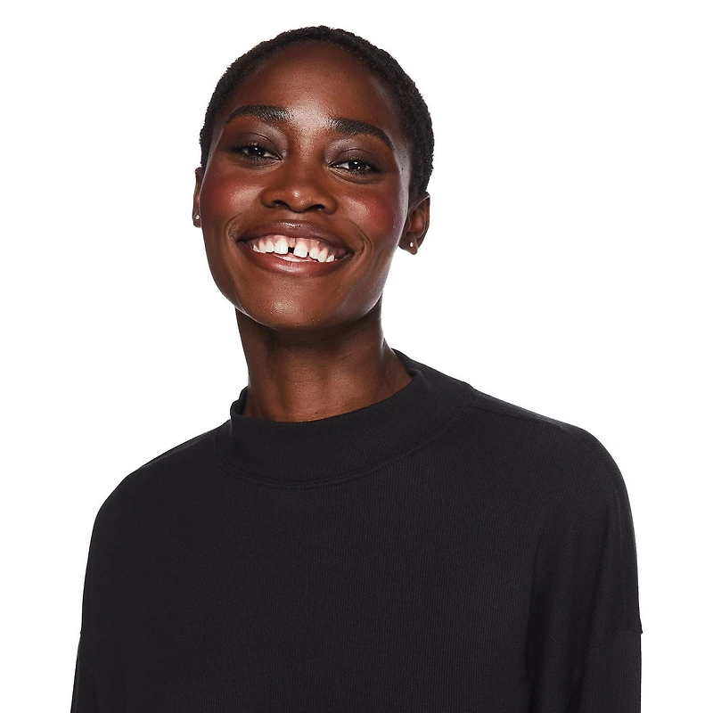 George Women's Cropped Mock Neckline Top