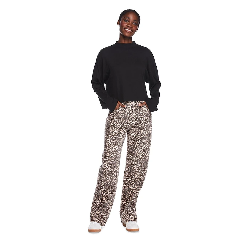 Haut écourté à col droit George pour femmes