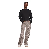 Haut écourté à col droit George pour femmes