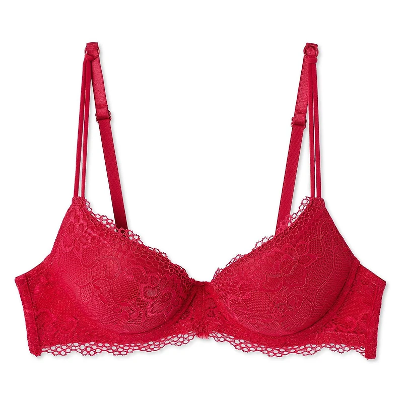 Soutien-gorge pigeonnant avec dentelle George pour femmes Tailles 34A-40D