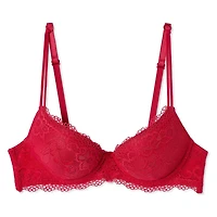 Soutien-gorge pigeonnant avec dentelle George pour femmes Tailles 34A-40D