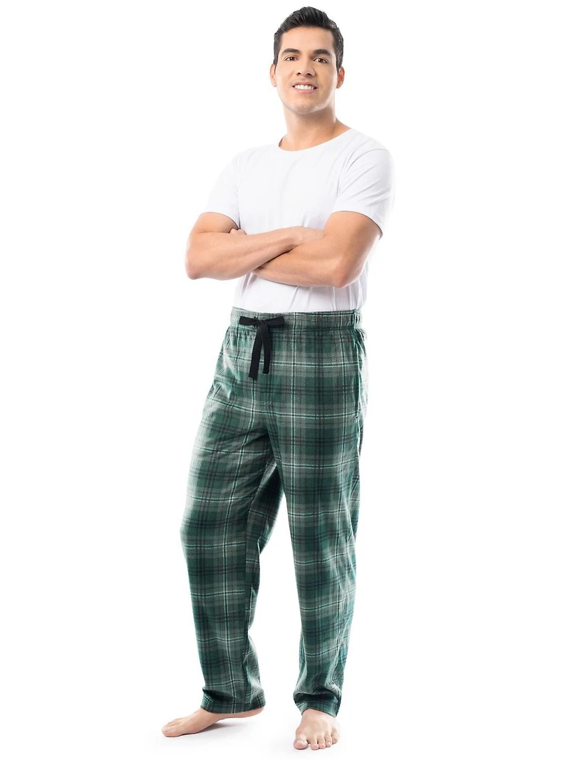 Fruit of the Loom Men's Microfleece Lounge Pants, green, Sizes S, M, L and XL