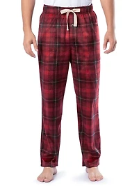 Fruit of the Loom Men's Microfleece Lounge Pants, red, Sizes S, M, L and XL