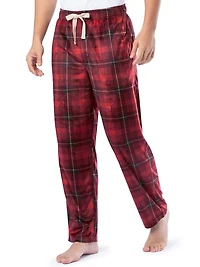 Fruit of the Loom Men's Microfleece Lounge Pants, red, Sizes S, M, L and XL