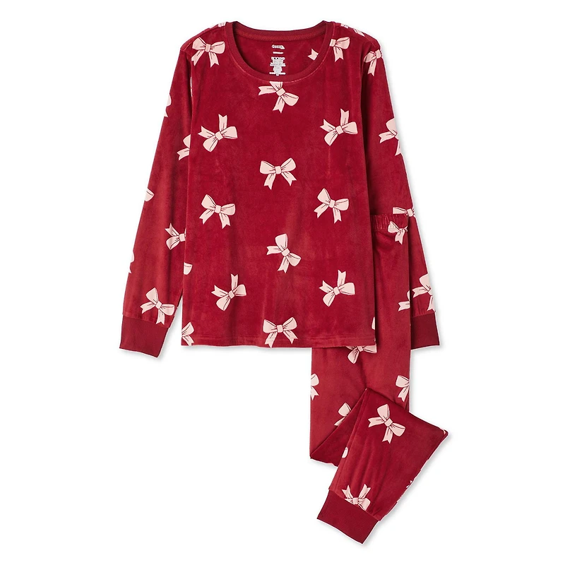 Pyjama 2 pièces en velours George pour femmes
