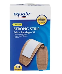 Equate Strong Strip Fabric Bandages XL, 10ct