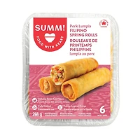 SUMM! Pork Lumpia Filipino-Style Spring Roll, 6 pieces spring rolls with 1 package of sauce