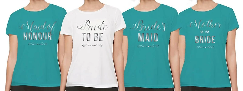 T-shirts de fête de mariage