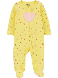 Carter's Child of Mine Baby Girls' Heart Sleep N Play Outfit