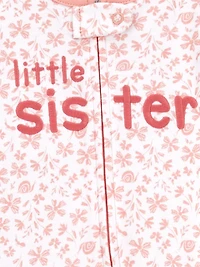 Carter's Child of Mine Baby Girls' Little Sister Sleep N Play Outfit