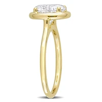Miabella 2 Carat T.G.W. Oval-Cut Created Moissanite 10K Yellow Gold Solitaire Bridal Ring