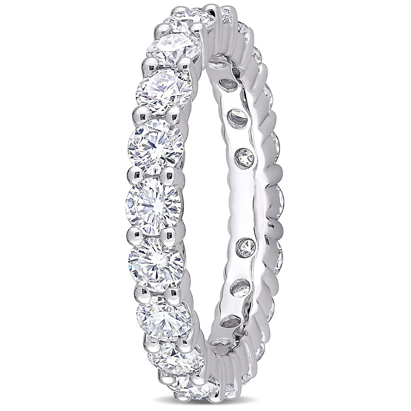 Bande d'éternité Miabella en argent sterling avec moissanite 3 carats p.g.t.