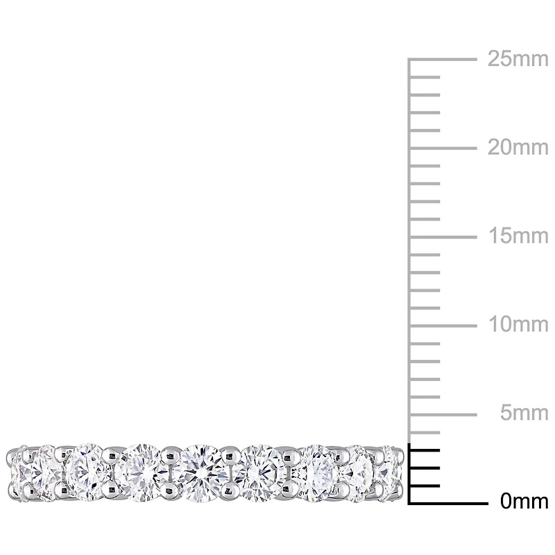 Bande d'éternité Miabella en argent sterling avec moissanite 3 carats p.g.t.