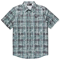 Chemise imprimée manches coutes pour homme Dark Black