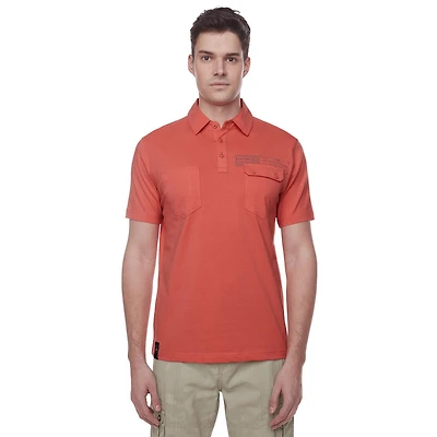Polo manches courtes avec poches pour homme Dark Black
