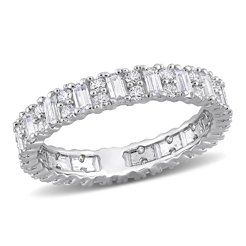 Miabella 5/8 Carat T.G.W. Created Moissanite Sterling Silver Eternity Anniversary Ring