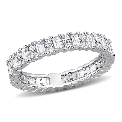 Miabella 5/8 Carat T.G.W. Created Moissanite Sterling Silver Eternity Anniversary Ring
