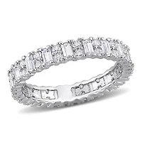 Miabella 5/8 Carat T.G.W. Created Moissanite Sterling Silver Eternity Anniversary Ring