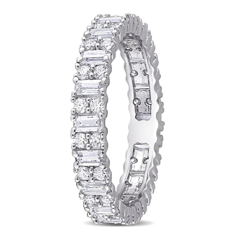 Miabella 5/8 Carat T.G.W. Created Moissanite Sterling Silver Eternity Anniversary Ring