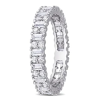 Miabella 5/8 Carat T.G.W. Created Moissanite Sterling Silver Eternity Anniversary Ring