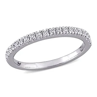 Bande de mariage Miabella avec Moissanite 1/5 carat p.g.t. en or blanc 10K