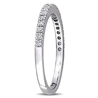 Bande de mariage Miabella avec Moissanite 1/5 carat p.g.t. en or blanc 10K