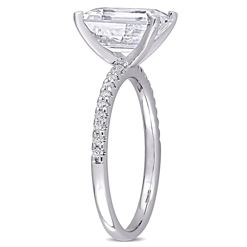 Miabella 3-1/5 Carat T.G.W. Moissanite 10k White Gold Engagement Ring