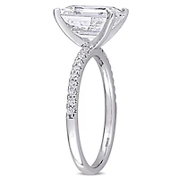 Miabella 3-1/5 Carat T.G.W. Moissanite 10k White Gold Engagement Ring