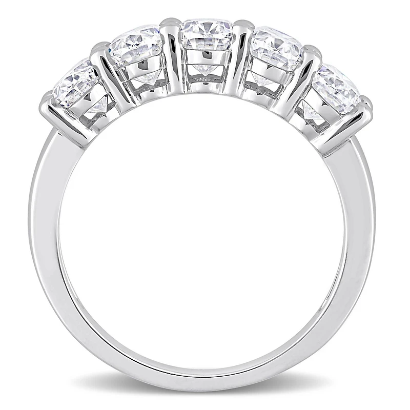 Miabella 2-1/2 Carat T.G.W. Moissanite 10k White Gold Semi-Eternity Ring