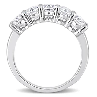 Miabella 2-1/2 Carat T.G.W. Moissanite 10k White Gold Semi-Eternity Ring