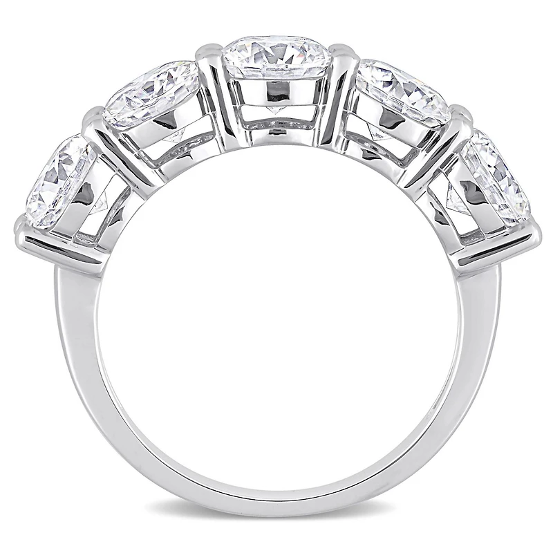 Miabella 3-1/2 Carat T.G.W. Moissanite 10k White Gold Semi-Eternity Ring