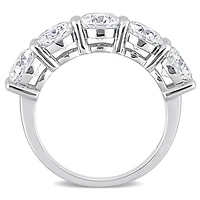Miabella 3-1/2 Carat T.G.W. Moissanite 10k White Gold Semi-Eternity Ring