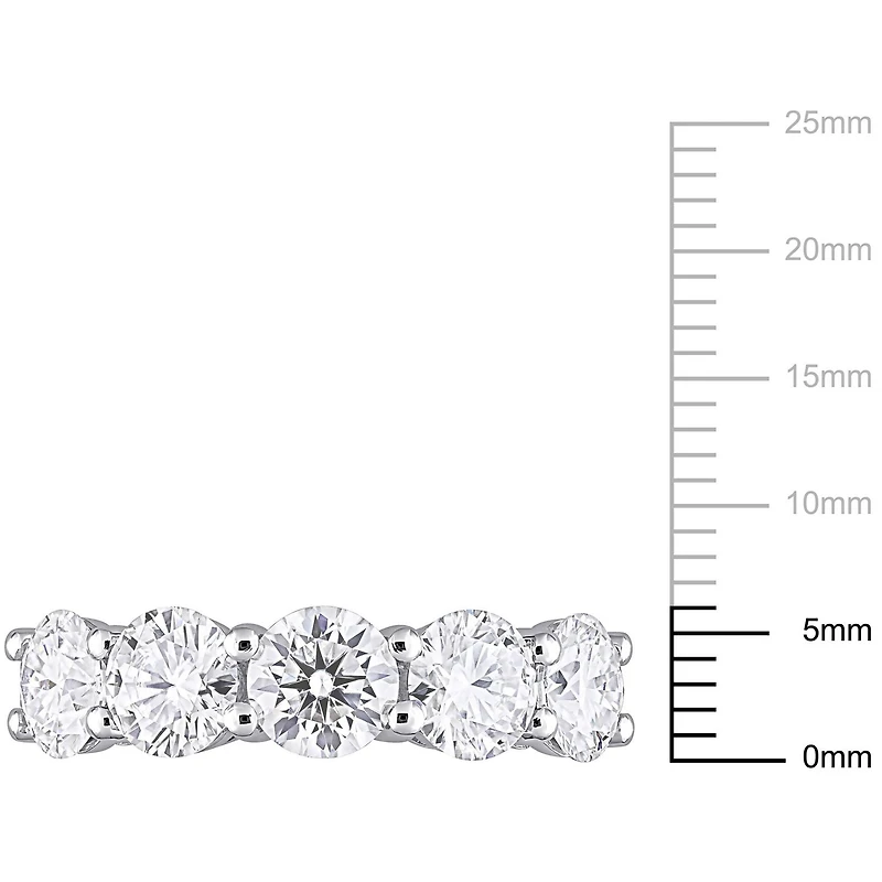 Miabella 3-1/2 Carat T.G.W. Moissanite 10k White Gold Semi-Eternity Ring